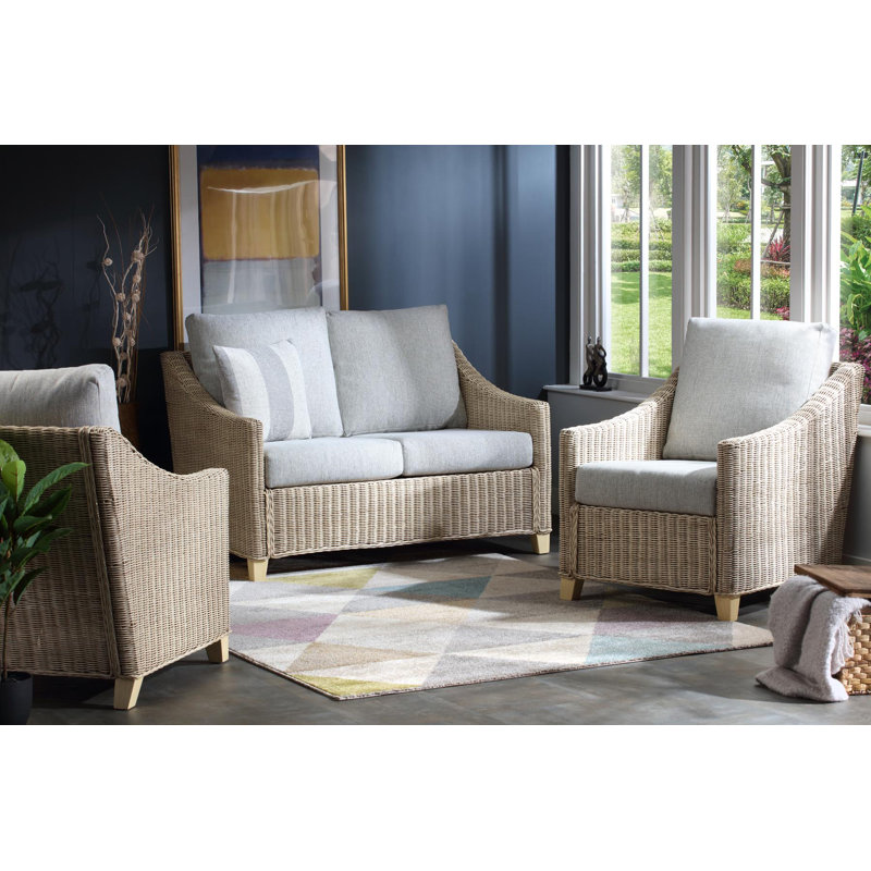 Highland Dunes Lomond 3 Piece Conservatory Sofa Set | Wayfair.ie
